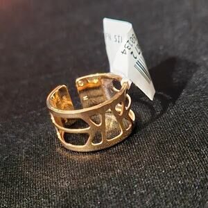Les Georgettes by Altesse Gold-Tone Customisable Large Ibiza Ring